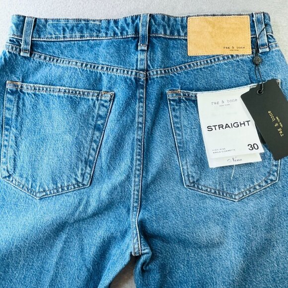 rag & bone Nina Size 30 High Rise Ankle Cigarette in Monty Button Fly Raw Hem - Picture 13 of 15